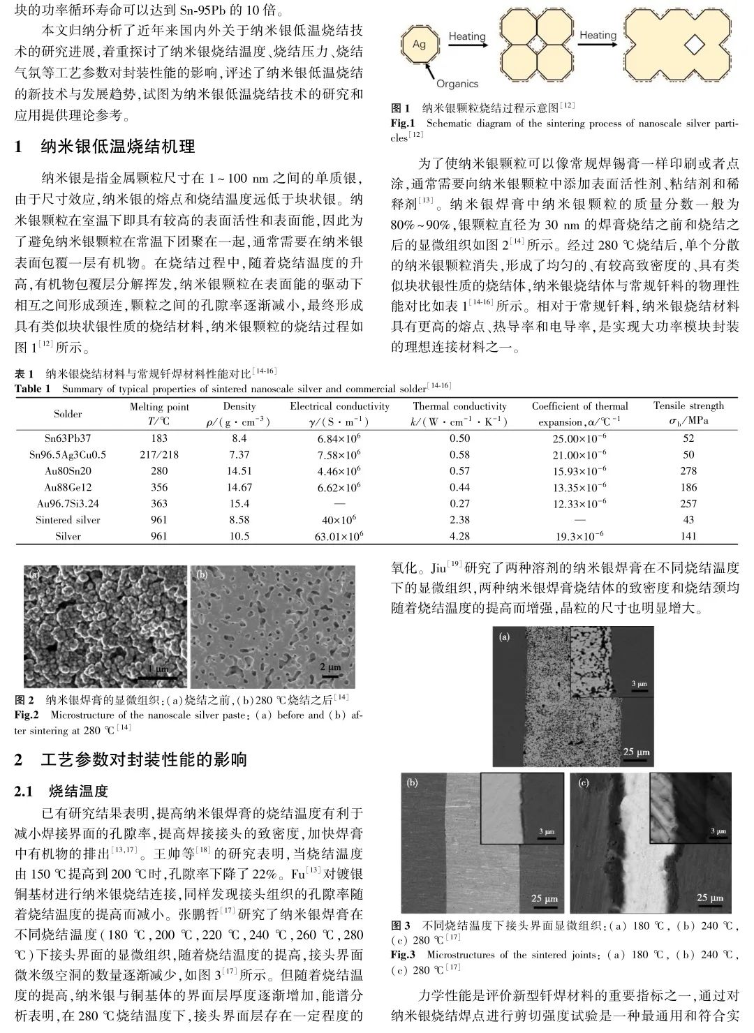 新型功率模塊封裝中納米銀低溫燒結技術的研究進展