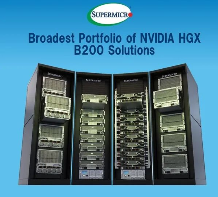 Supermicro擴(kuò)展NVIDIA系統(tǒng)，新增液冷、風(fēng)冷及前端接口助力 AI 工廠