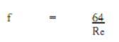 流體為層流，摩擦系數(shù)計(jì)算